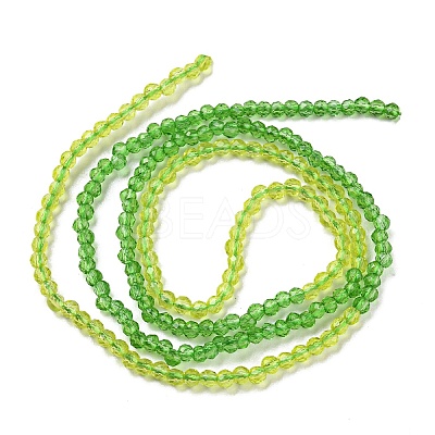 Transparent Gradient Color Glass Beads Strands GLAA-H021-01A-40-1