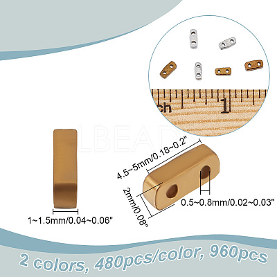 960Pcs 2 Colors Electroplate Glass Seed Beads SEED-NB0002-02-1