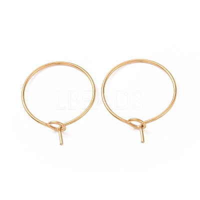 Ion Plating(IP) 316L Surgical Stainless Steel Hoop Earring Findings STAS-D164-05G-1