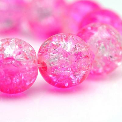 Baking Paint Crackle Glass Bead Strands CCG-S001-6mm-09-1