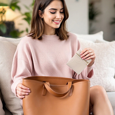 2Pcs 2 Styles Rectangle Square PU Leather Jewelry Gift Zipper Bags ABAG-TADJ0001-01B-1