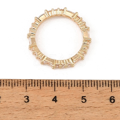Brass Micro Pave Cubic Zirconia Finger Rings CU-CBA8D1E-01G-1