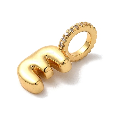Brass Micro Pave Cubic Zirconia Pendants KK-K345-13E-G-1