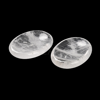 Natural Quartz Crystal Oval Worry Stone G-R487-01B-1