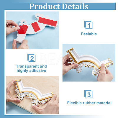 PVC Carved Self-adhesion Applique FIND-WH0149-22B-1