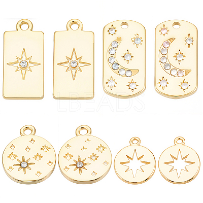 16Pcs 4 Styles Alloy Pendants FIND-SC0021-43-1