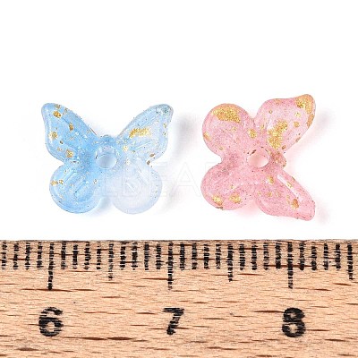Gradient Color Transparent Acrylic Beads OACR-SZC0009-01-1