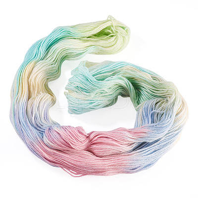 1 Skein 80% Wool 20% Acrylic Fiber Rainbow Segment Dyed Yarn OCOR-TA0003-02B-1