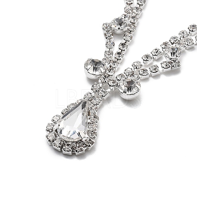 Alloy Rhinestone Hair Chain OHAR-M044-01S-1