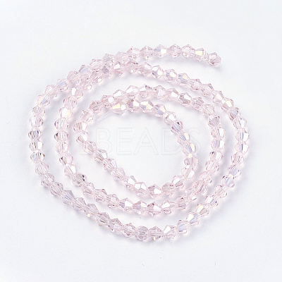 Electroplate Glass Beads Strands X-EGLA-Q118-6mm-B12-1