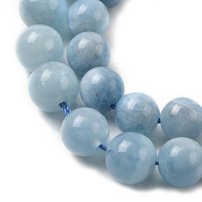 Natural Aquamarine Beads Strands G-D327-C03-8MM-01A-1
