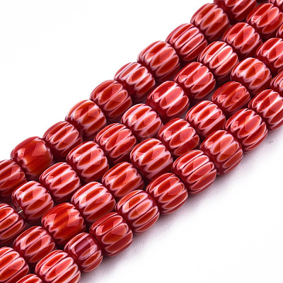 Handmade Lampwork Beads Strands LAMP-N023-003-08-1