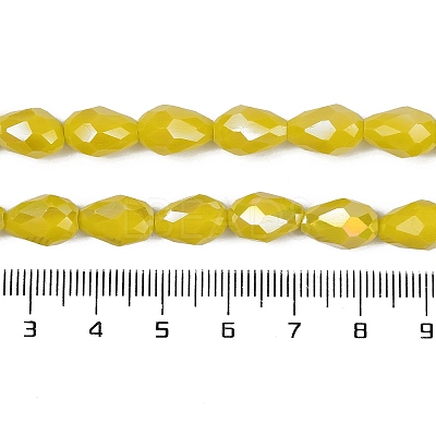 Opaque Solid Color Electroplate Glass Beads Strands LS-EGLA-N013-P6mm-B06-1