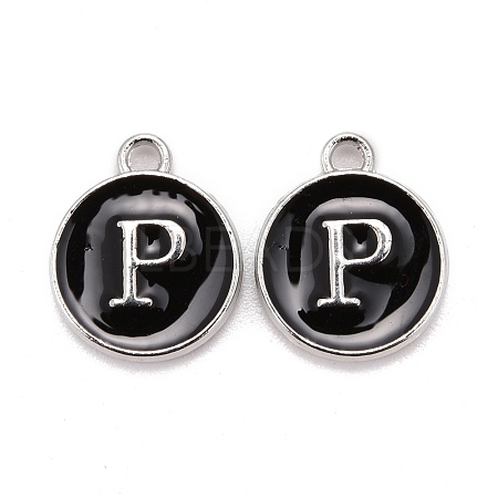 Platinum Plated Alloy Charms X-ENAM-S118-02P-P-1