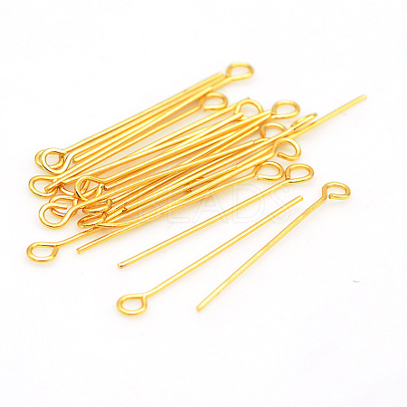 304 Stainless Steel Eye Pins KK-T030-LA849-30X30-1