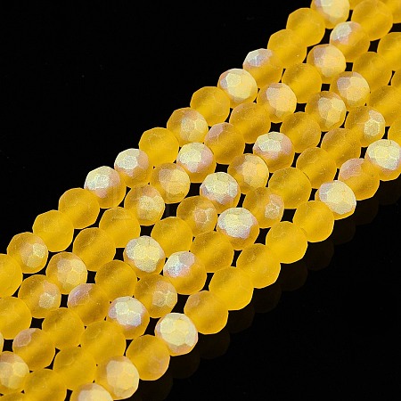 Transparent Glass Beads Strands EGLA-A044-T4mm-MB05-1