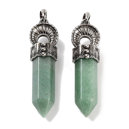 Natural Green Aventurine Pointed Big Pendants G-Q163-02AS-02-1