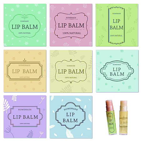 80Pcs 8 Style Lip Balm DIY Label Sticker DIY-CP0007-95H-1