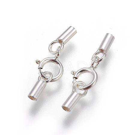 925 Sterling Silver Spring Ring Clasps STER-G019-B-08S-1