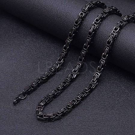 Stainless Steel Byzantine Chains Necklaces for Men FS-WG56795-199-1