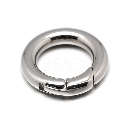 Tarnish Resistant 304 Stainless Steel Spring Gate Rings STAS-G039-B-1