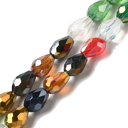 Electroplate Glass Beads Strands EGLA-D015-7x5mm-38-1
