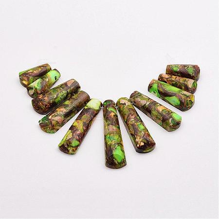 Assembled Bronzite and Imperial Jasper Beads Strands G-P298-B01-1