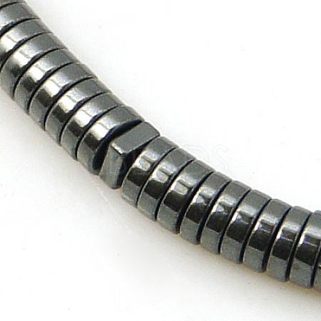 Non-magnetic Synthetic Hematite Beads Strands G-E165-3x1mm-1-1