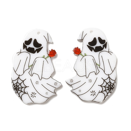 Ghost Opaque Double-sided Printed Acrylic Pendants SACR-F009-02A-1