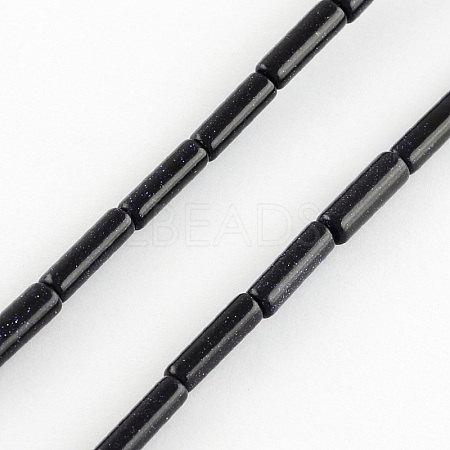 Synthetic Blue Goldstone Beads Strands G-R181-05-1
