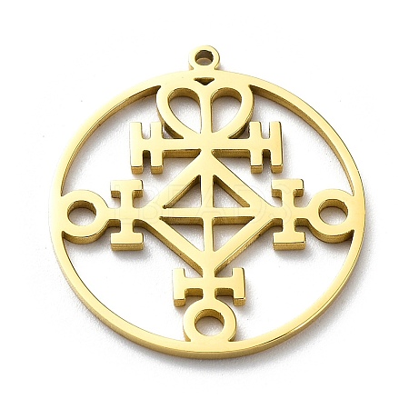304 Stainless Steel Pendants LS-STAS-D036-09G-1