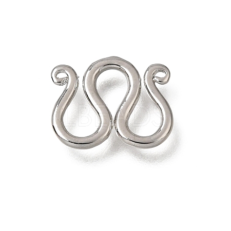 Brass M-Hook Clasps KK-CBA0DF0-14B-P-1