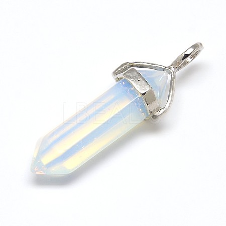 Opalite Double Terminated Pointed Pendants G-J261-B12-1