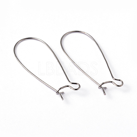 Brass Hoop Earrings Findings Kidney Ear Wires EC221-1