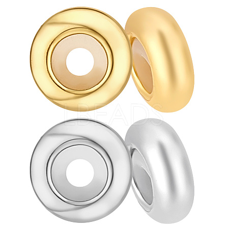 4Pcs 2 Colors Sterling Silver Spacer Beads STER-PH0001-64-1