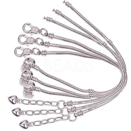 SUNNYCLUE Brass European Style Bracelets Jewelry Making KK-SC0001-12P-1