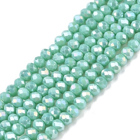 Electroplate Glass Beads Strands EGLA-A044-P2mm-B14-1