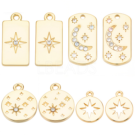 16Pcs 4 Styles Alloy Pendants FIND-SC0021-43-1