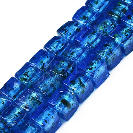Handmade Silver Foil Lampwork Beads FOIL-N004-01A-04-1