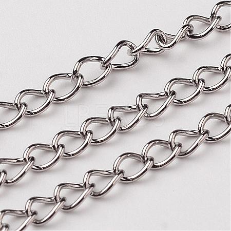 304 Stainless Steel Curb Chains CHS-O005-17C-1