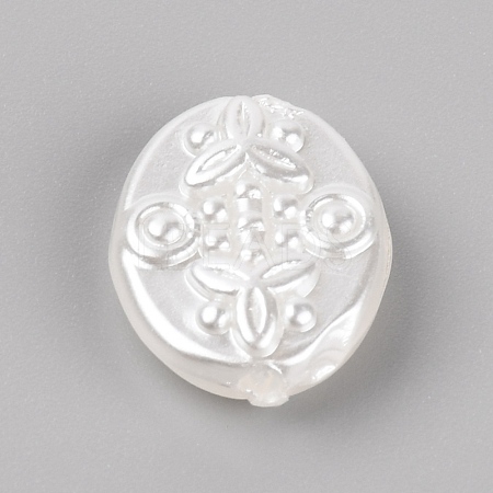 Opaque Acrylic Beads OACR-WH0026-11-1