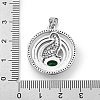 Brass Micro Pave Cubic Zirconia Pendants KK-K354-17P-3