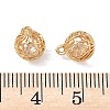 Brass Micro Pave Clear Cubic Zirconia Pendants KK-D261-01G-12-3