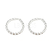 Brass Twist Ring Hoop Earrings EJEW-F378-01S-2