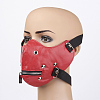 Punk Rock Style PU Leather Mouth Cover X-AJEW-D038-01-1