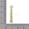 Rack Plating Brass Micro Pave CLear Cubic Zirconia Pendants KK-E110-13G-3