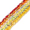 Transparent Electroplate Glass Beads Strands GLAA-Q099-G01-M02-1