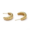 Brass Half Hoop Earrings EJEW-H121-01A-2