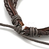 PU Imitation Leather Braided Cord Bracelets BJEW-G709-07A-AS-3