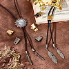 6Pcs 3 Colors Zinc Alloy Bolo Tie Slider Clasps FIND-PH0023-92A-2